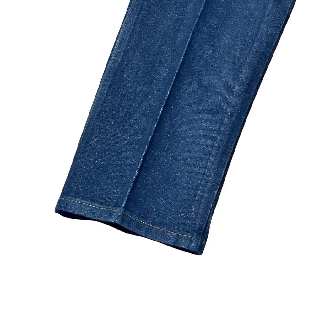 Wrangler Medium Dark Wash Rigid Cowboy Cut Straight Jeans Men's 13Mwz 34x30